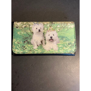 Women's Unbranded Wallet One Size Black Green Dog Print